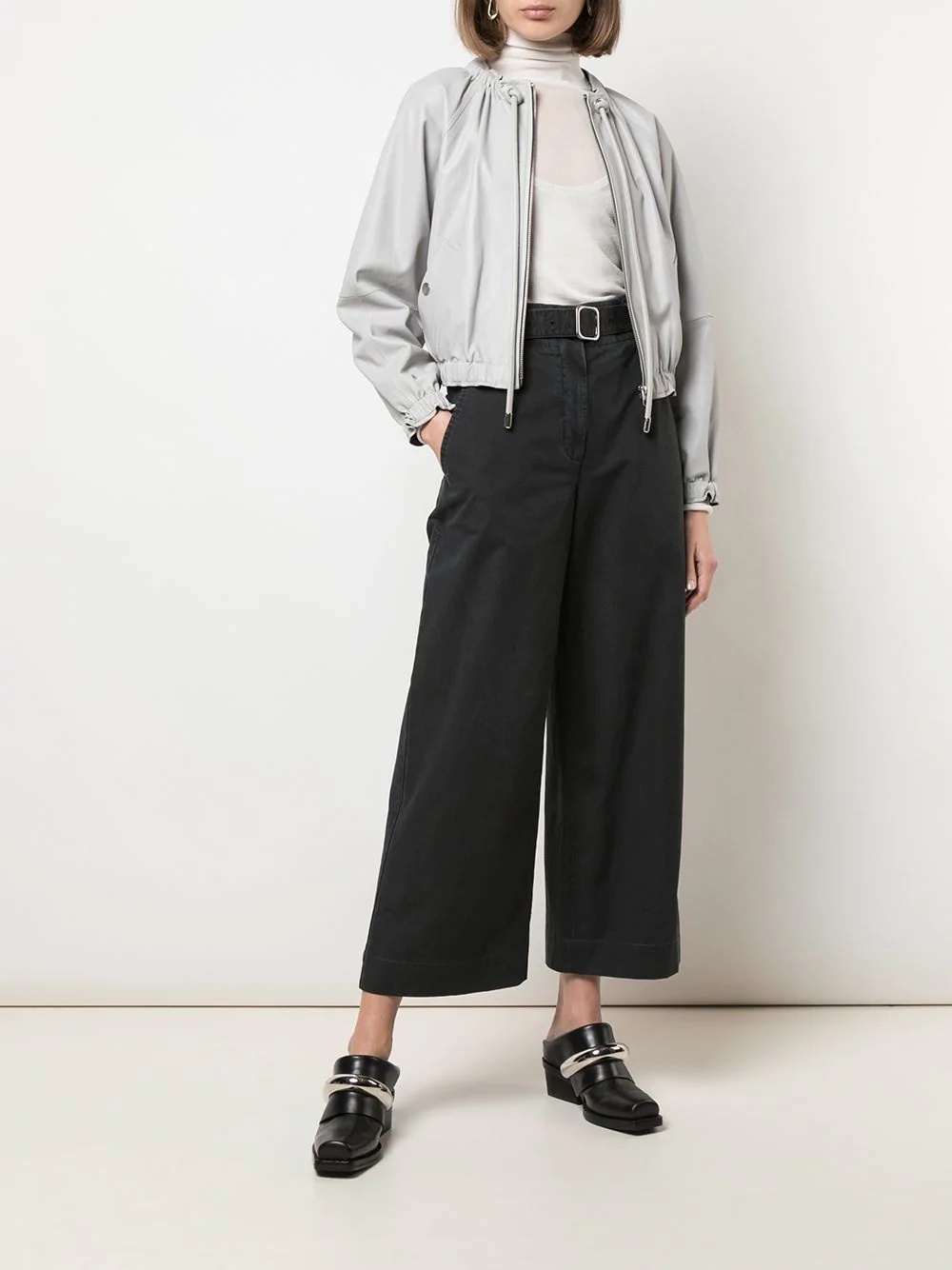 belted cropped trousers - 2