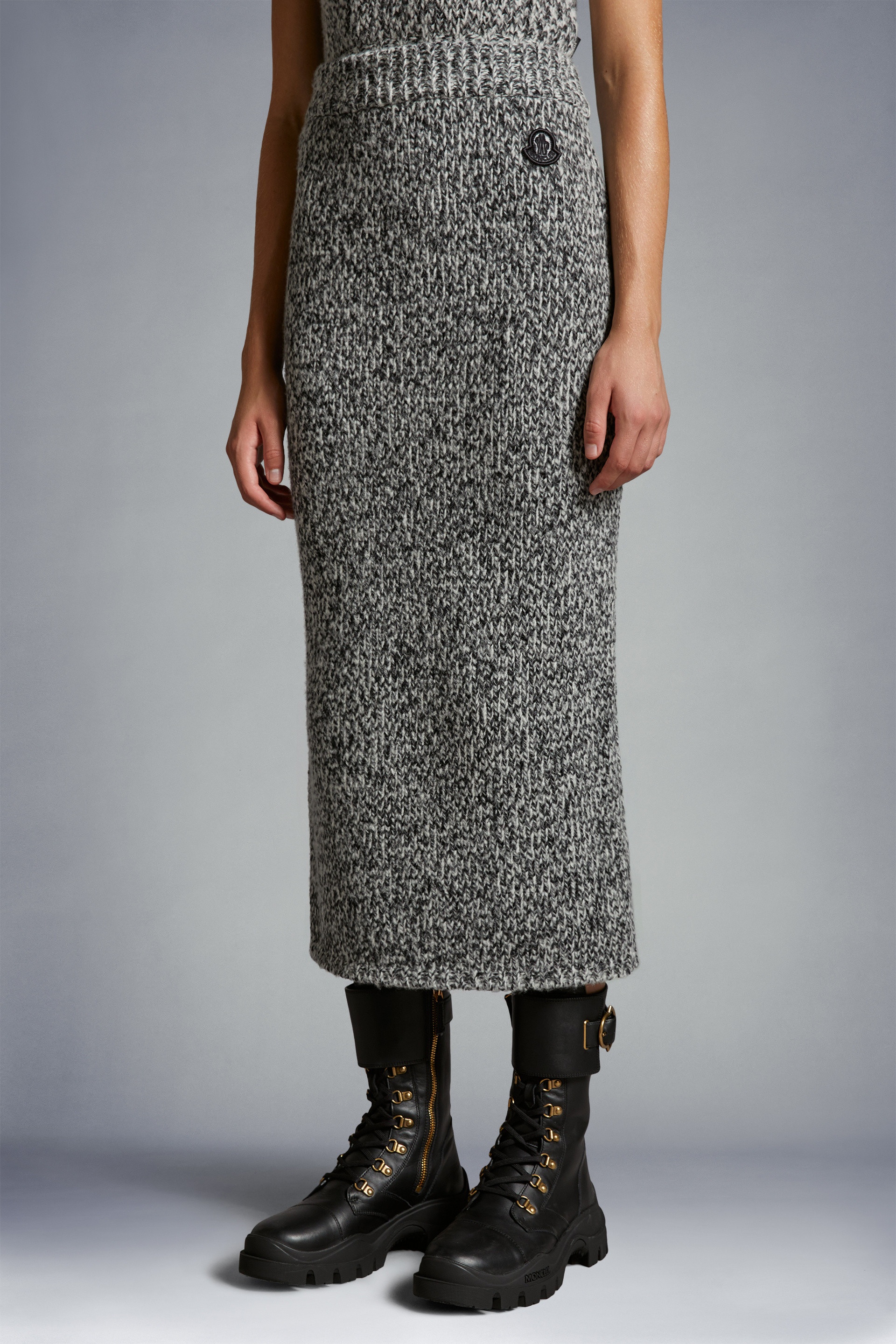 Mouliné Wool Pencil Skirt - 3