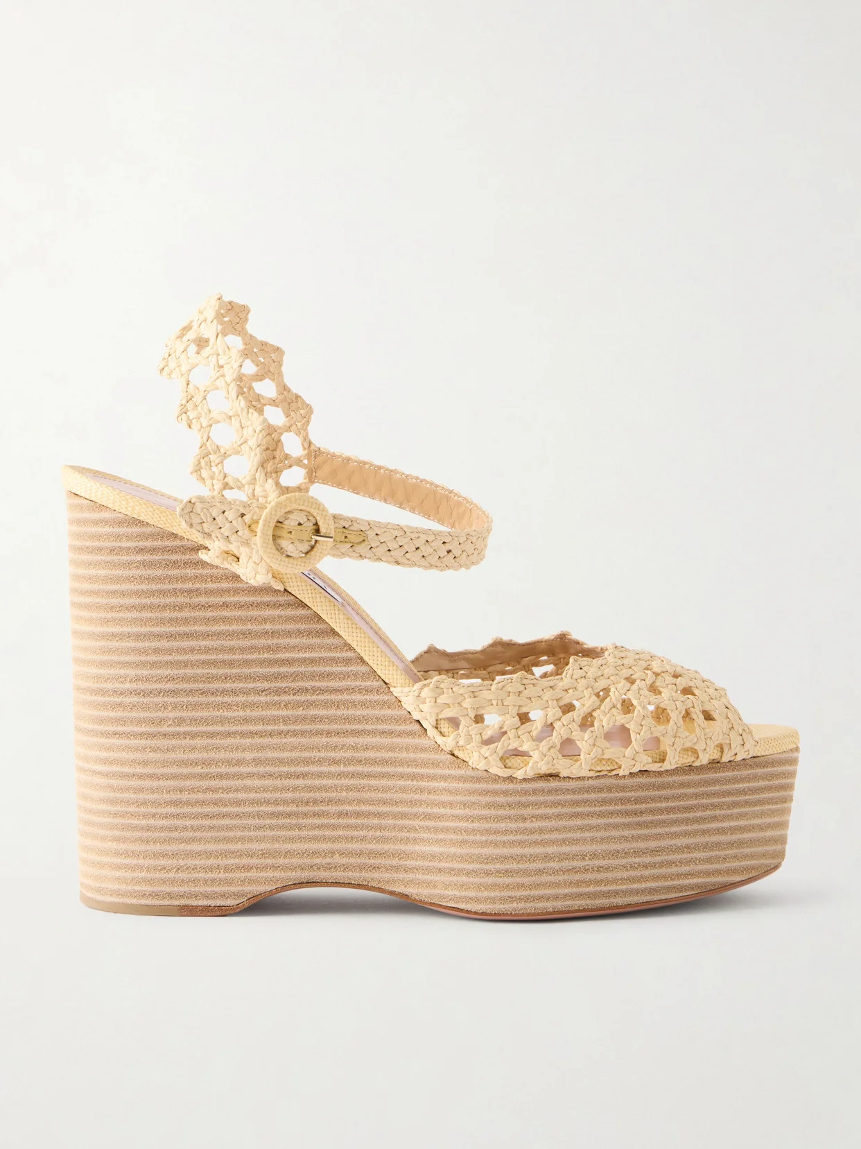 Bossa Nova 130 Crocheted Raffia Platform Sandals - 1