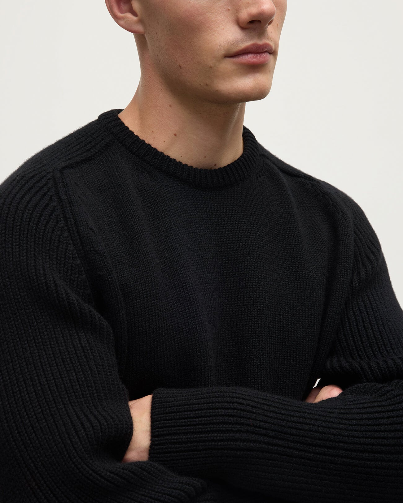 Ribbed Black Cashmere Jumper - 5