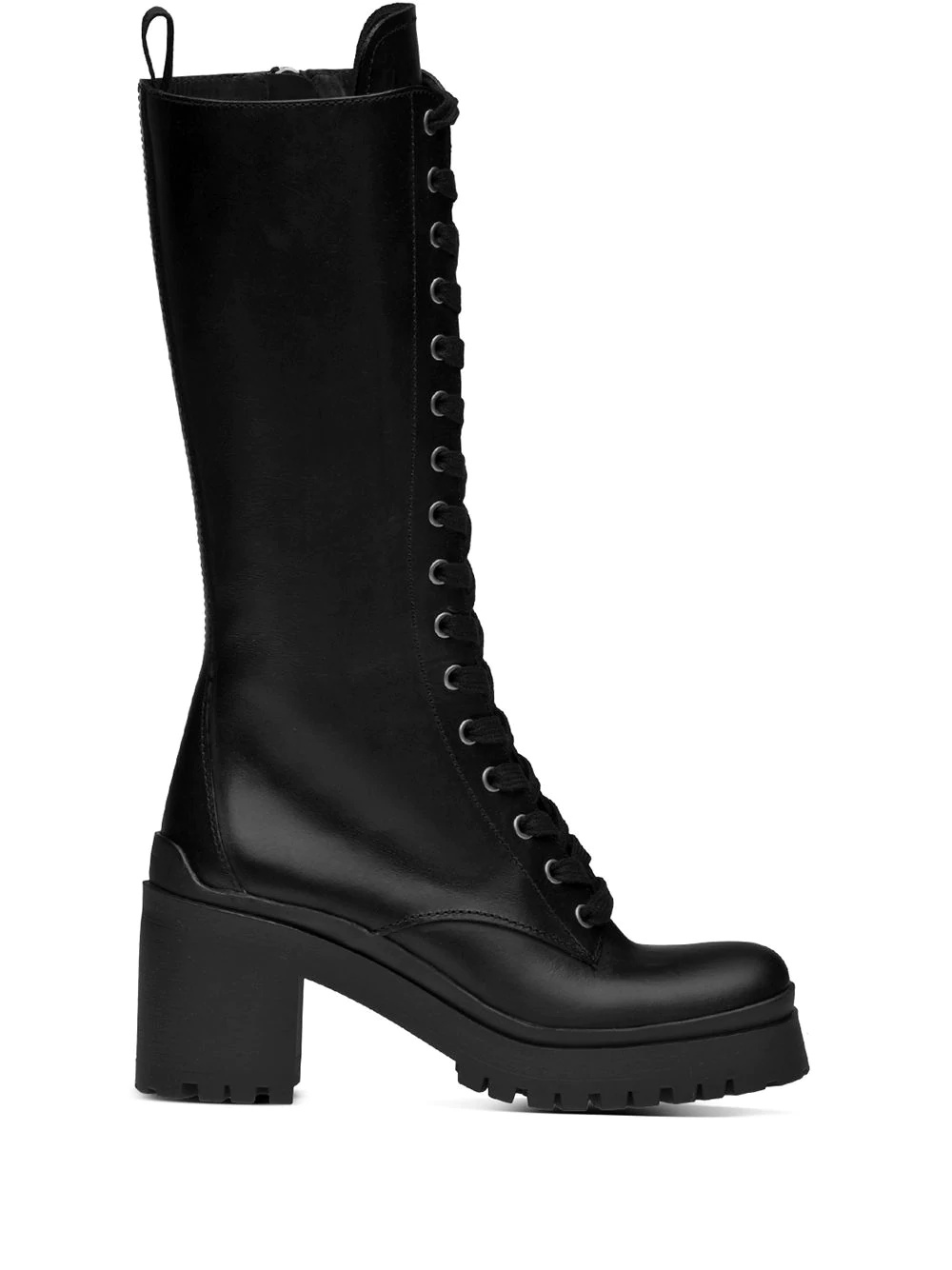 military-style knee-high boots - 1