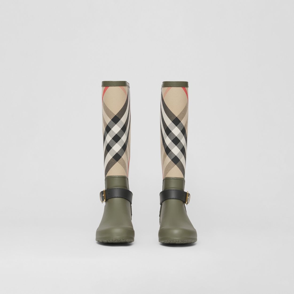 House Check Rubber Rain Boots - 5