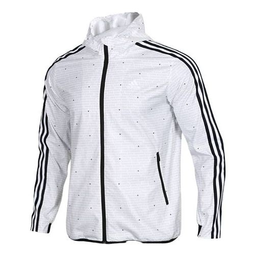 adidas Wb Aop 3s Woven Casual Sports Hooded Jacket White DW4622 - 1