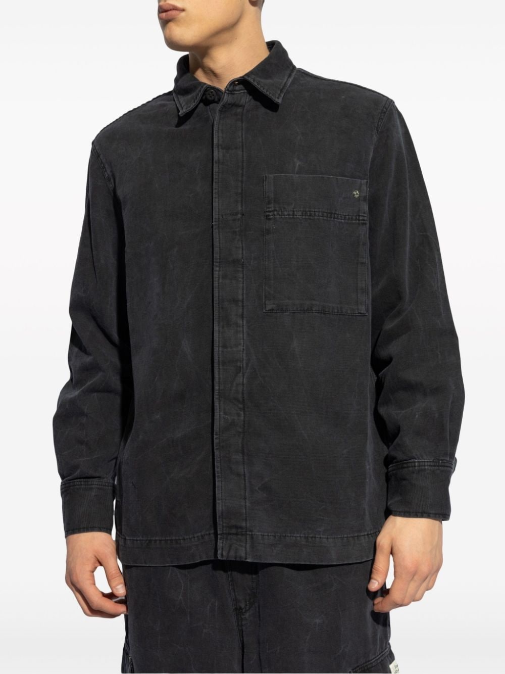 stud-detail denim shirt - 3
