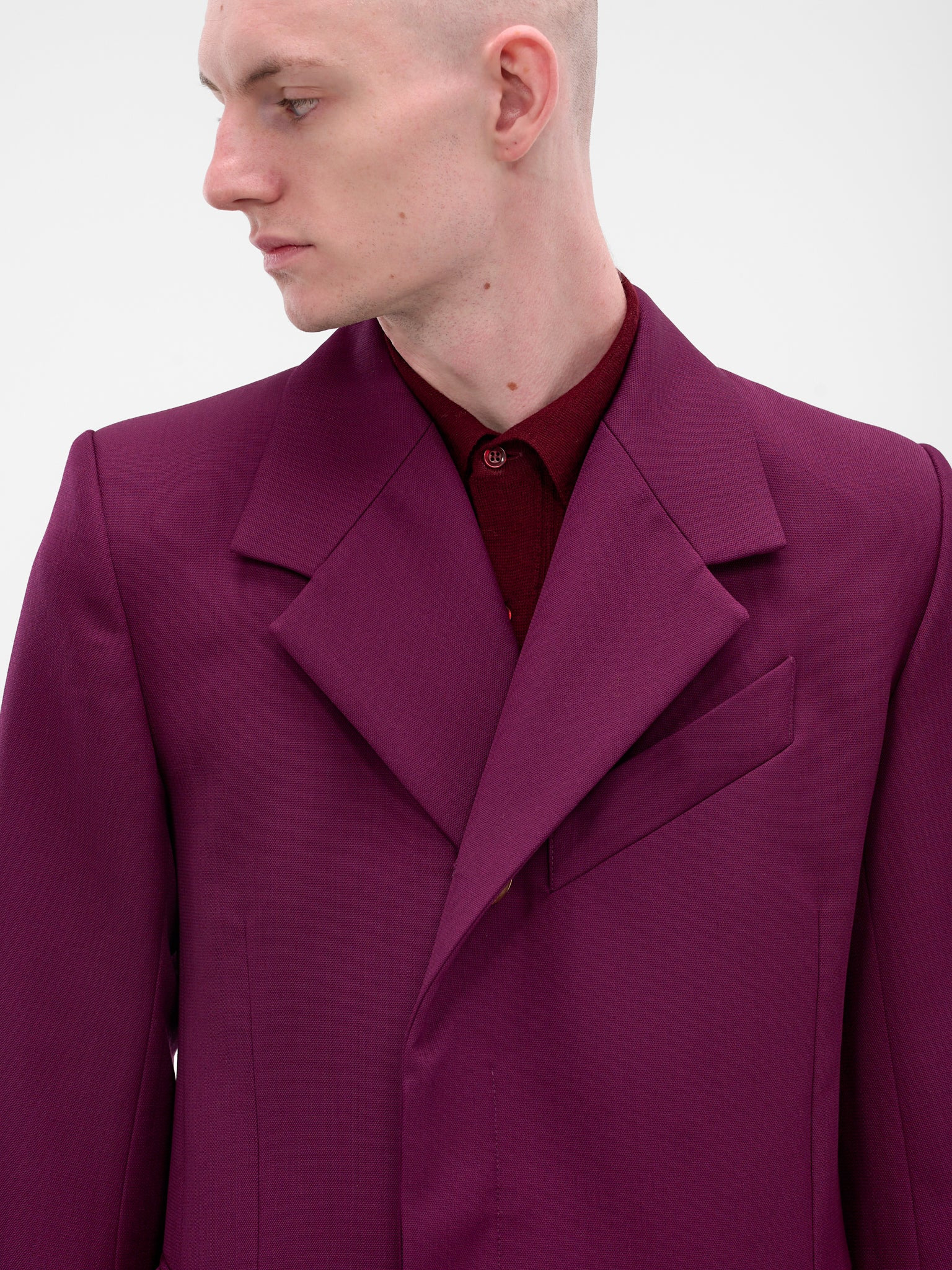 Fuchsia Tailored Long Coat - 4