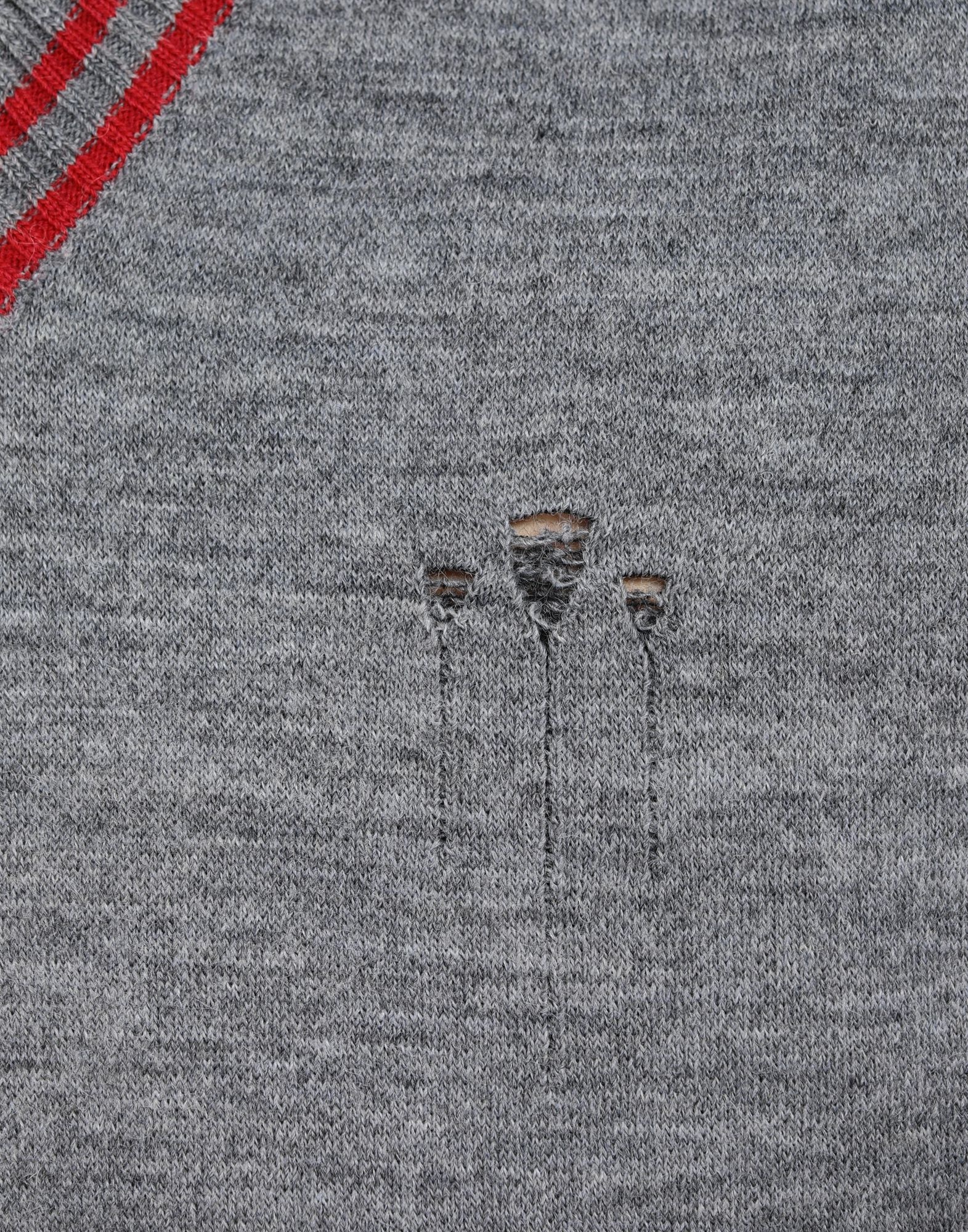 Sleeveless wool stripe sweater - 6