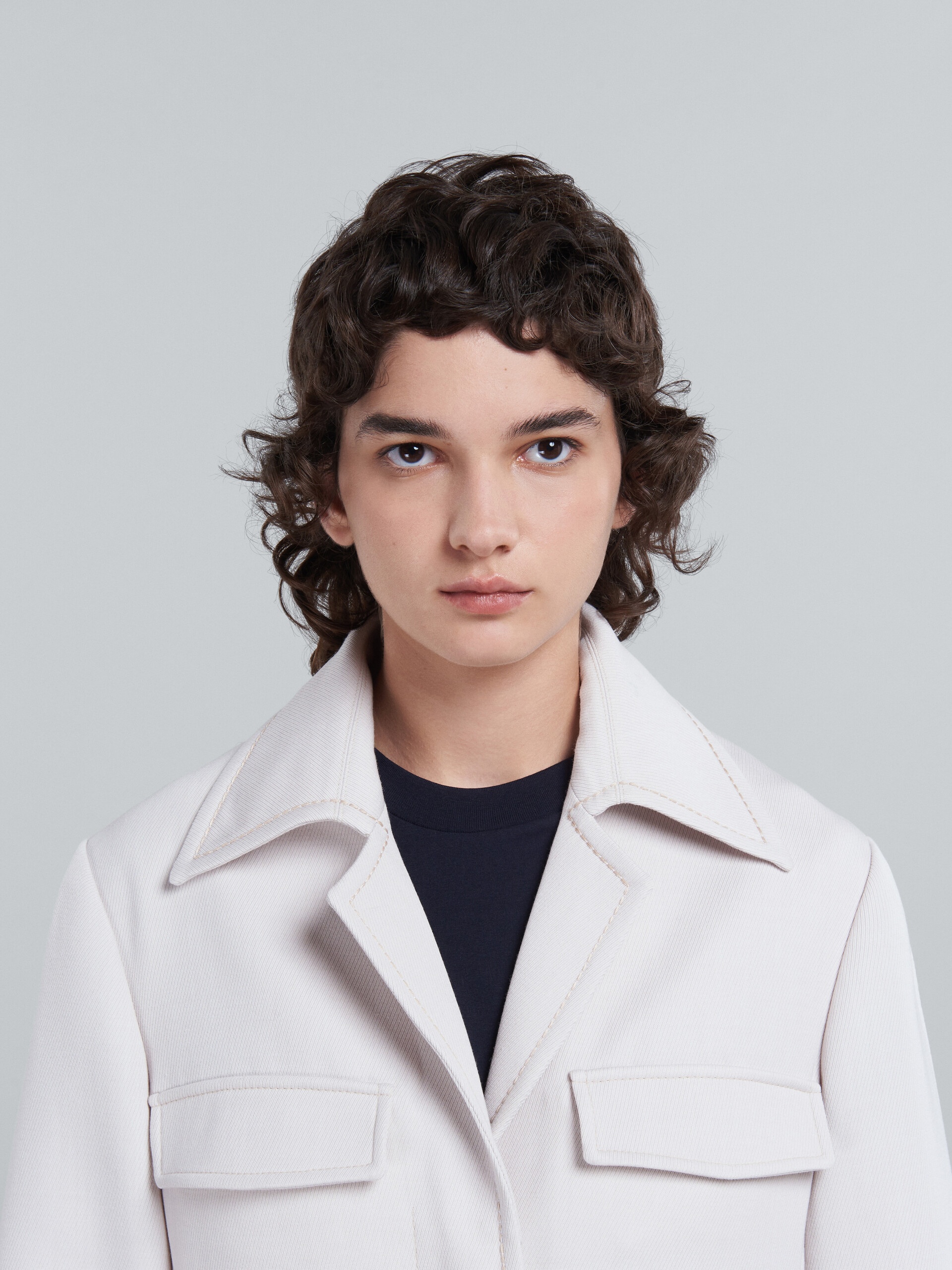 WHITE CAVALRY WOOL-BLEND JACKET - 4