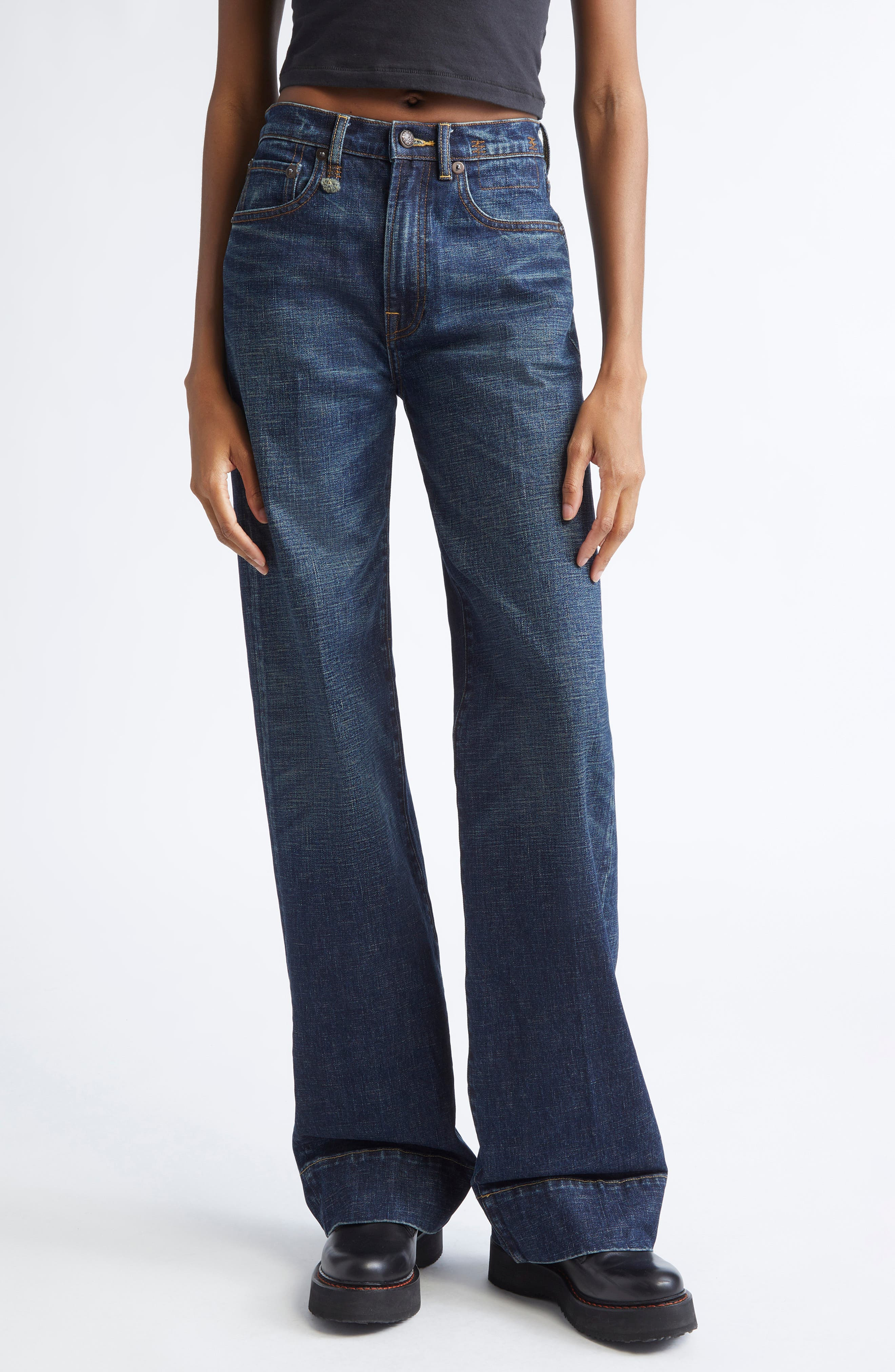 R13 Pauline Jeans in Hoyt Blue Stretch at Nordstrom - 1