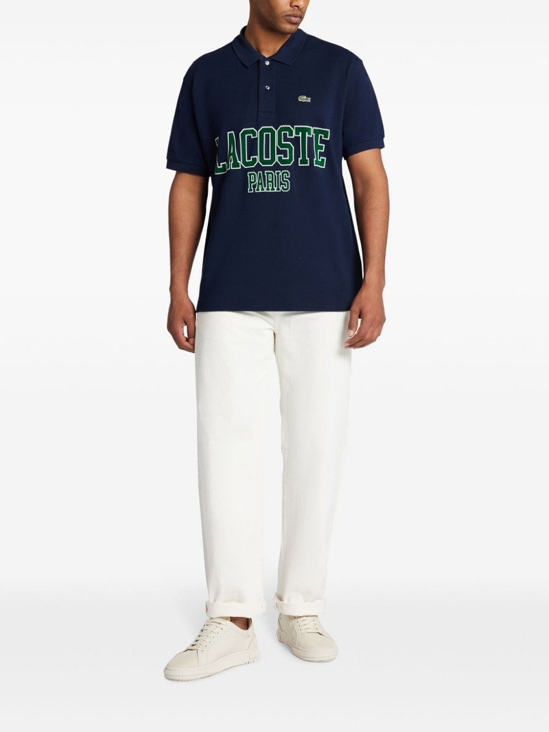 LACOSTE logo-appliquÃ© polo shirt outlook