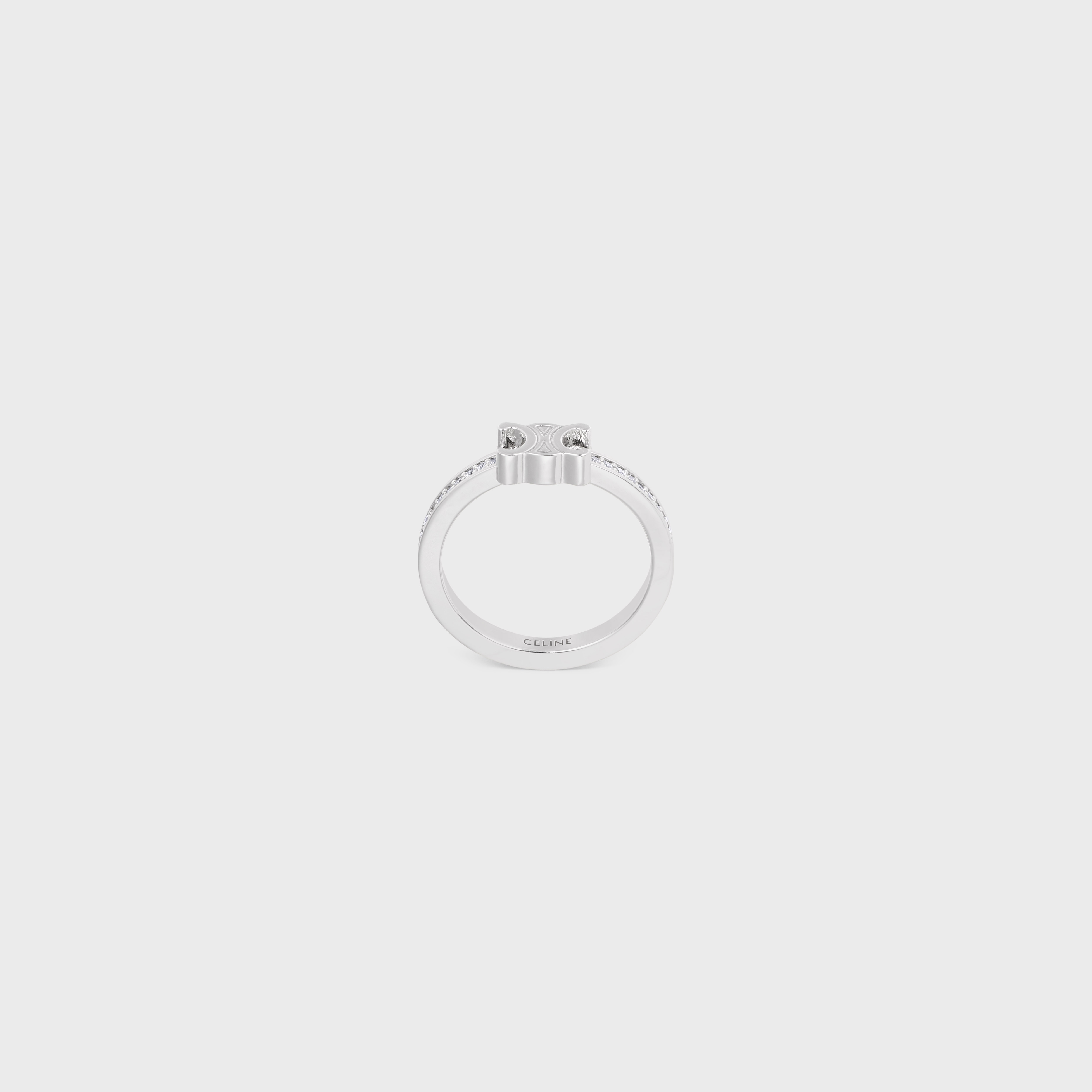CELINE Triomphe Sparkle Ring in Strass and Brass with