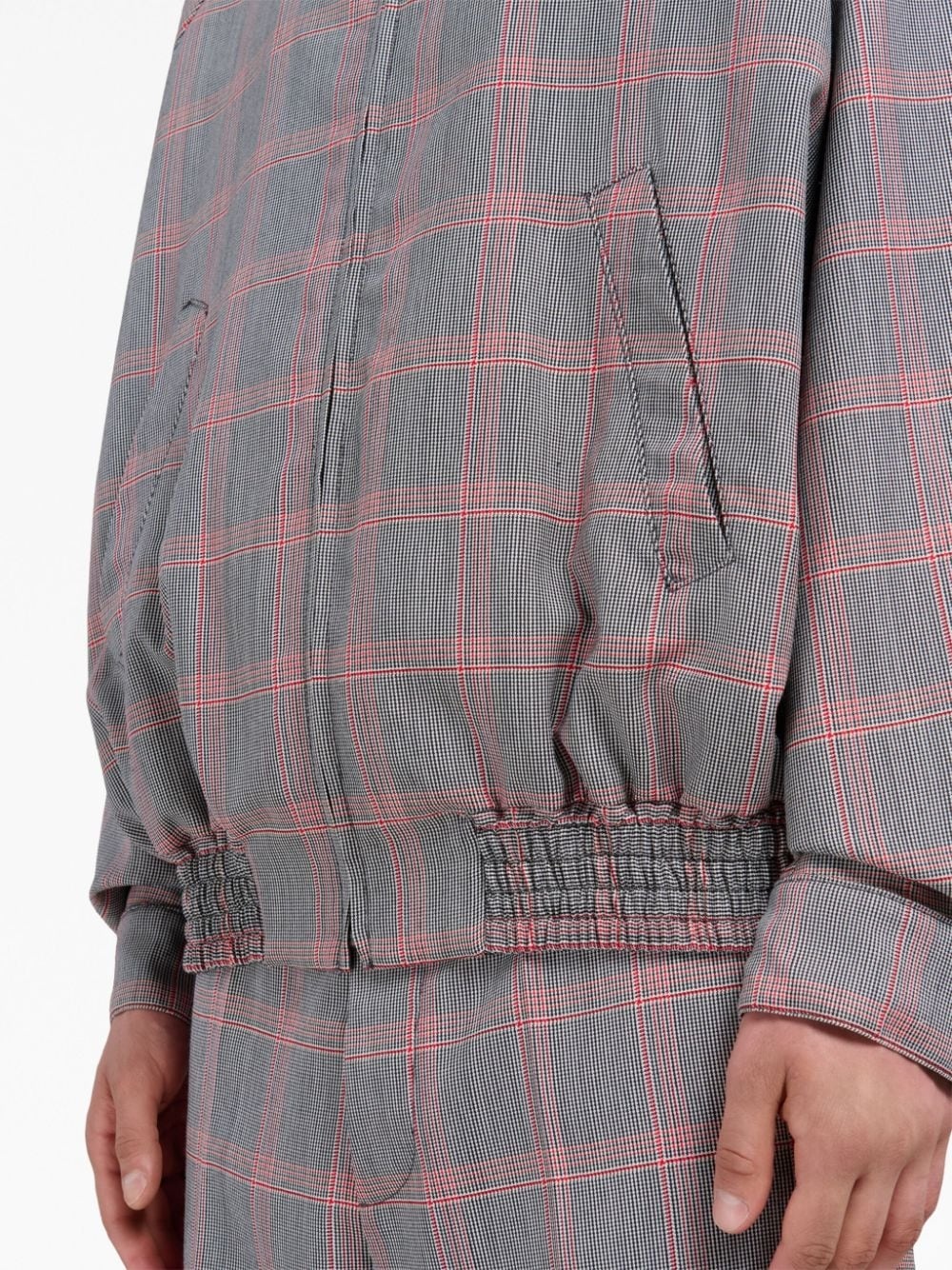 plaid-check bomber jacket - 6
