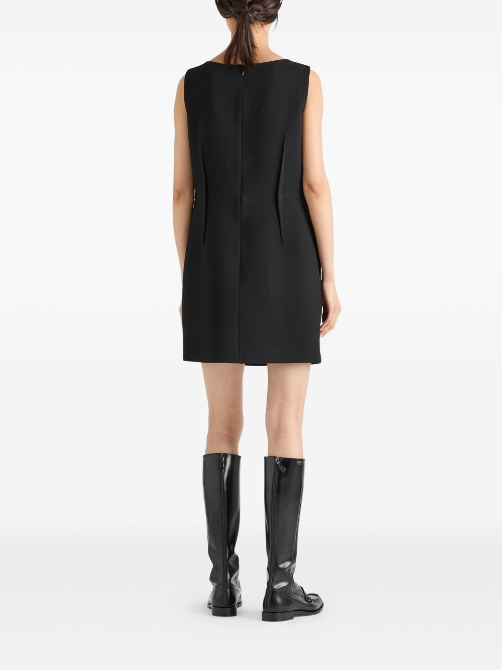 bow-detail pleated mini dress - 3
