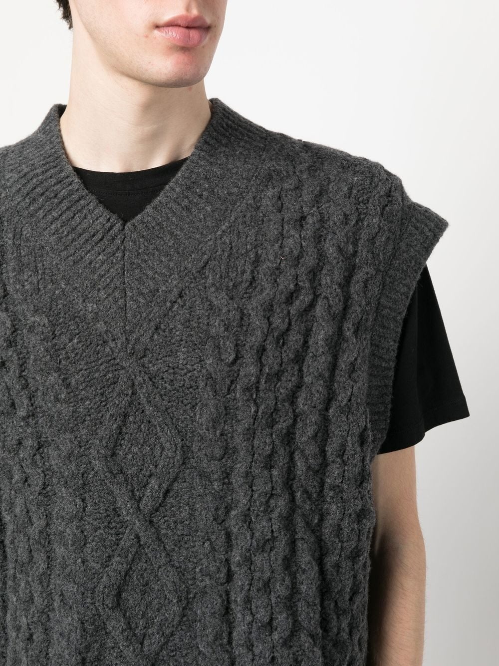Doan cable-knit vest - 5