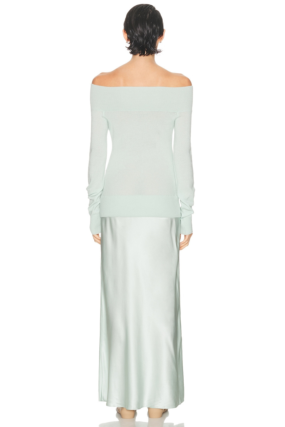 Shoulderless Cashmere Monument Dress - 3