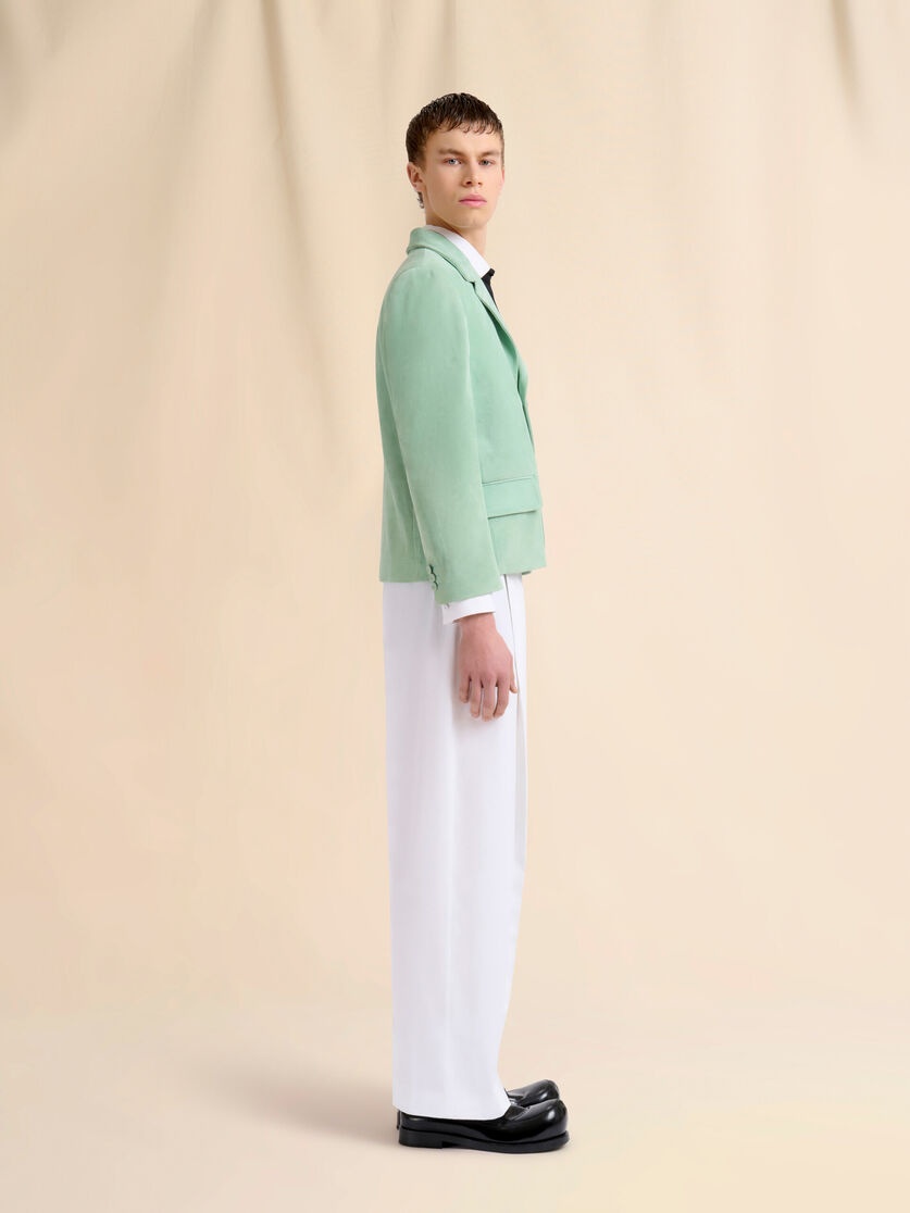 GREEN SUEDE BOXY JACKET - 6