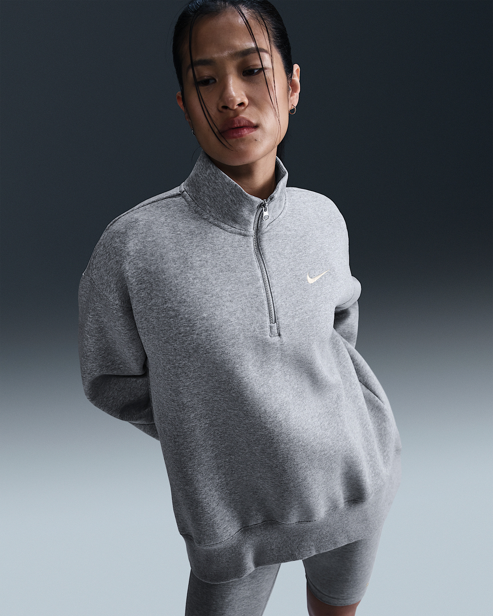 Nike Sportswear Phoenix Fleece Women's Oversized 1/4-Zip Long Sweatshirt - 3