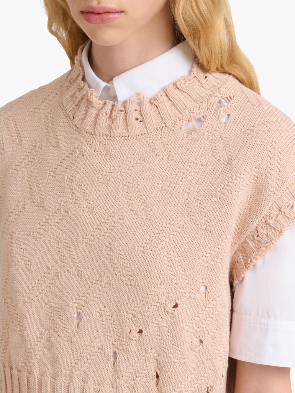 textured-knit cropped top - 5