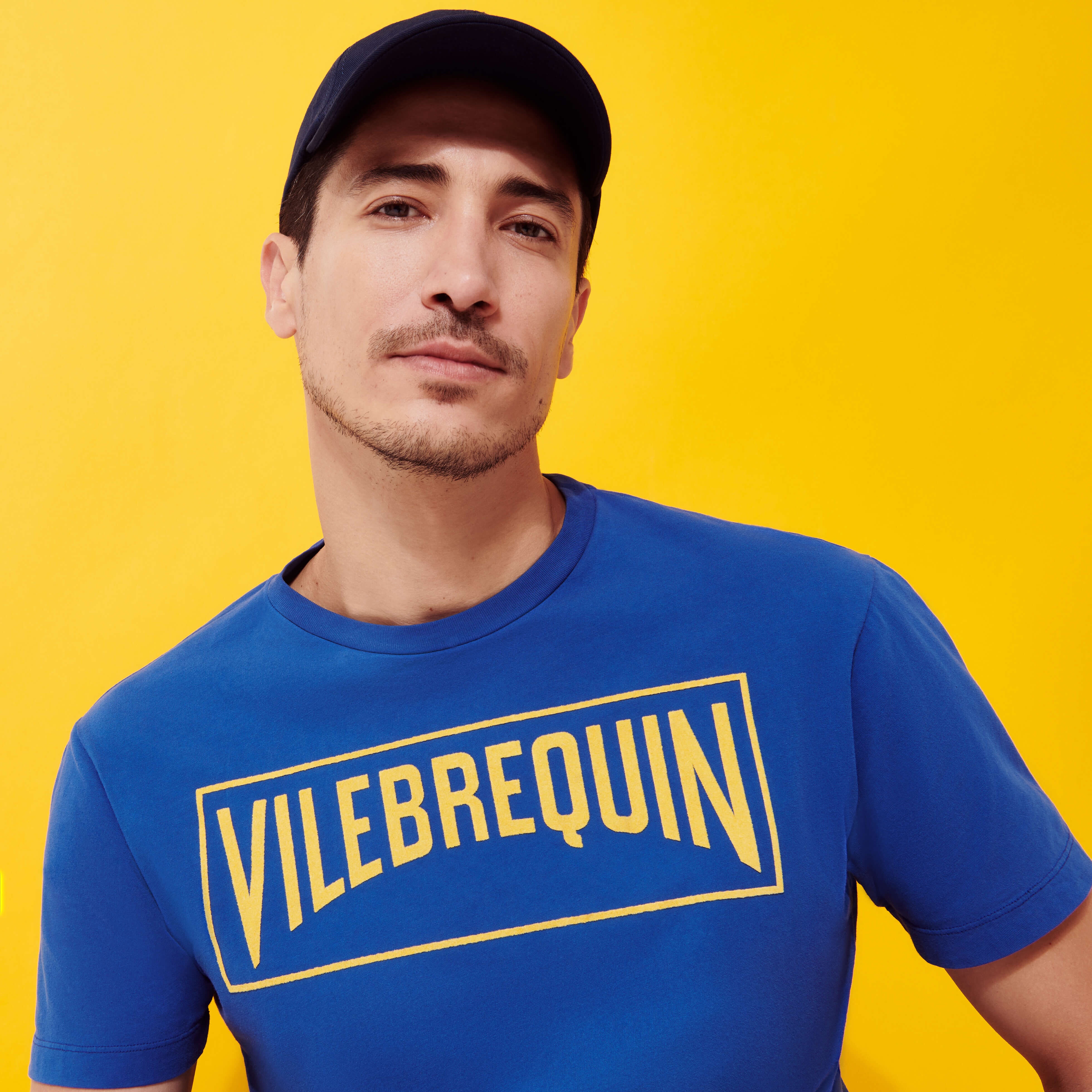 Men Cotton T-Shirt Vilebrequin Logo Flocked - 5