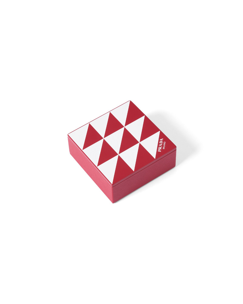 Saffiano leather and wood box 1