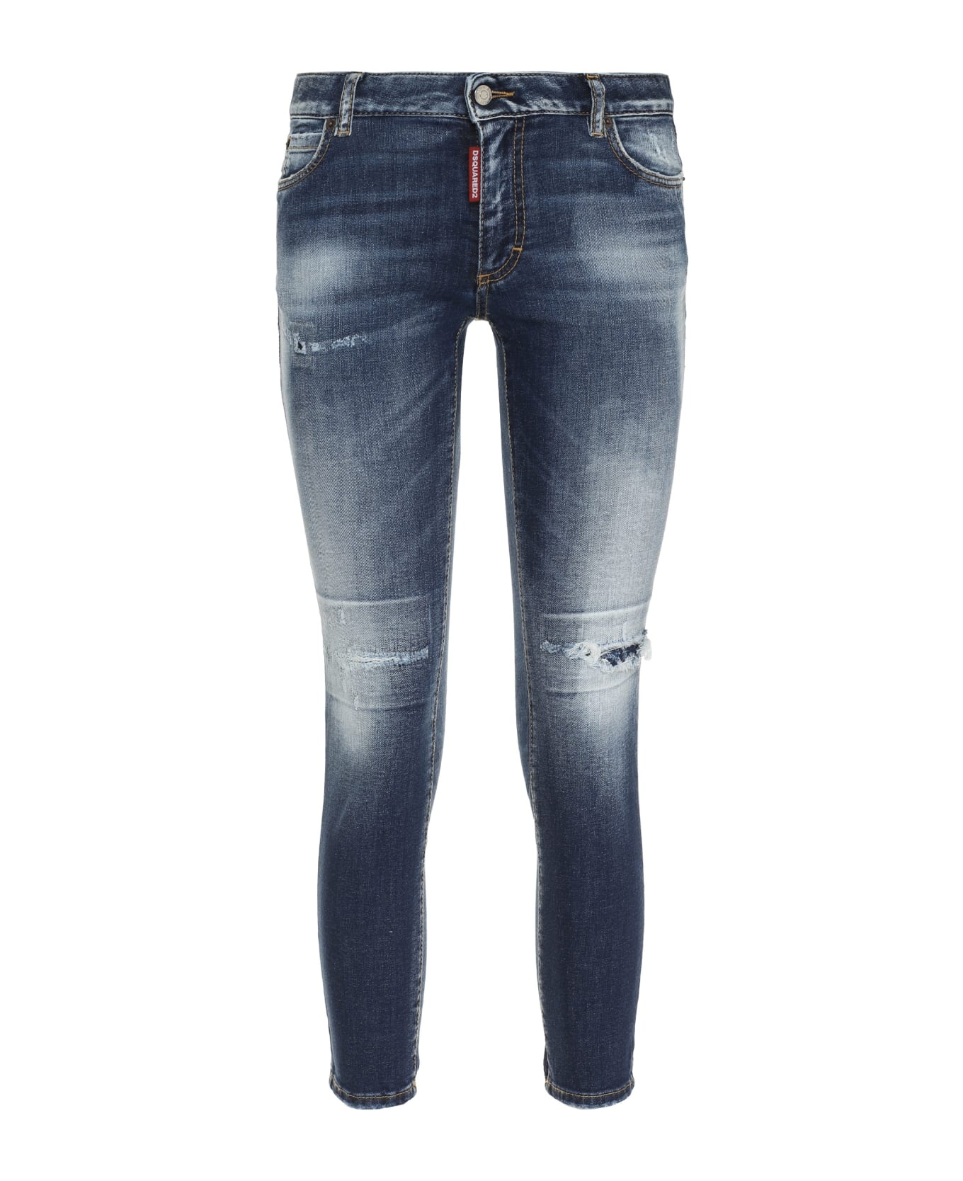 Stretch Cotton Cropped Jeans - 1