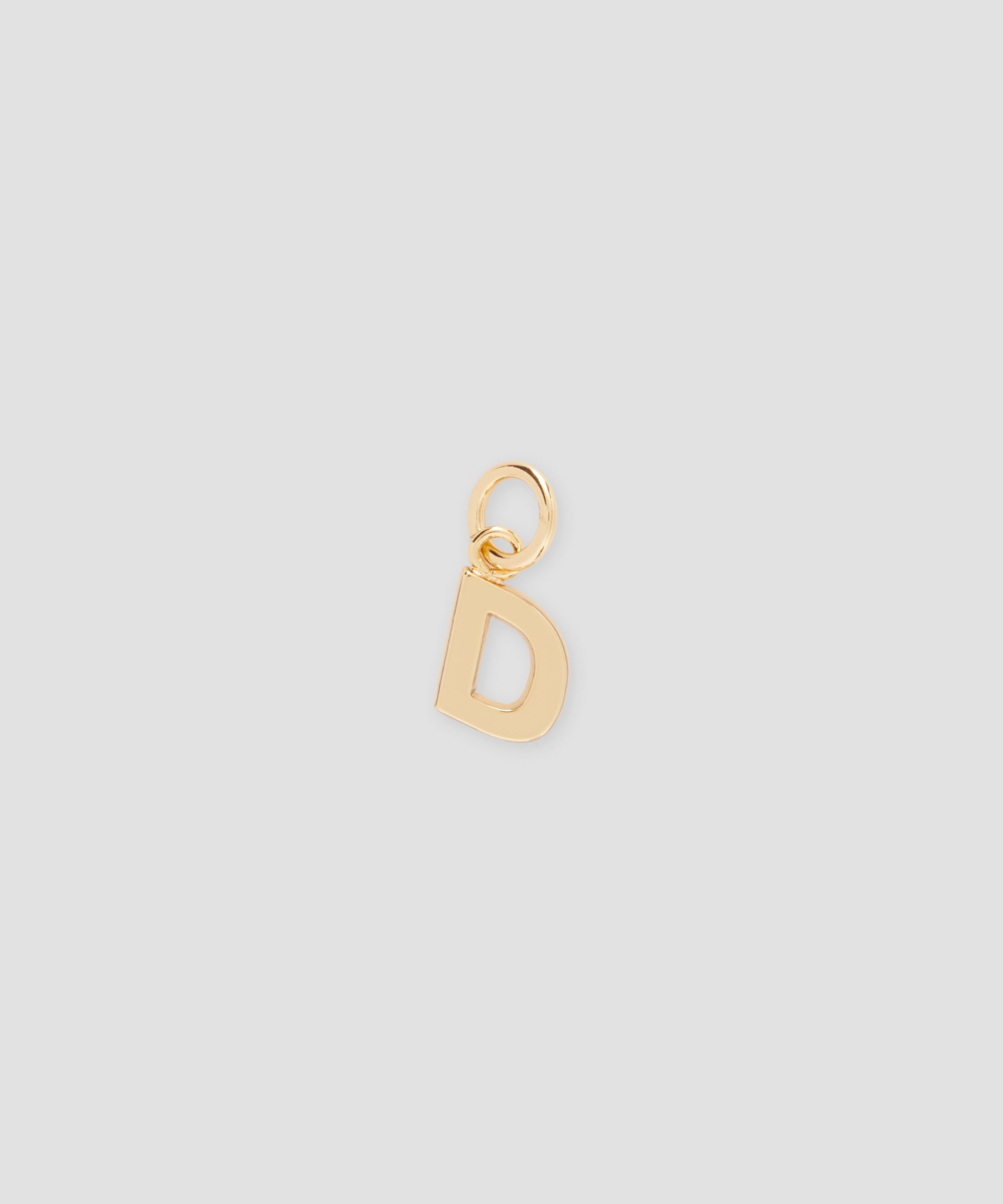 Brass letter D charm - 1