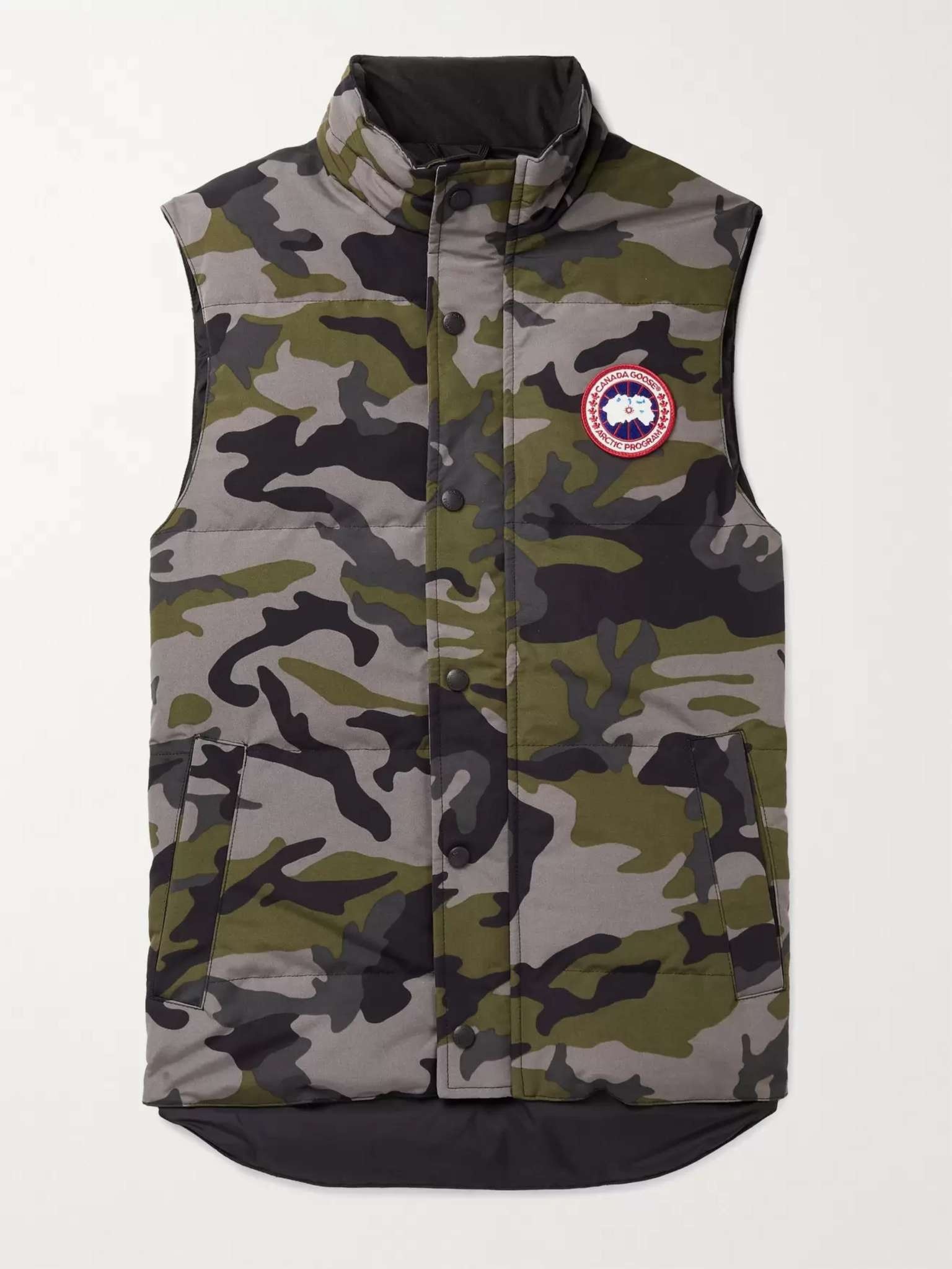 Garson Slim-Fit Camouflage Quilted Shell Down Gilet - 1