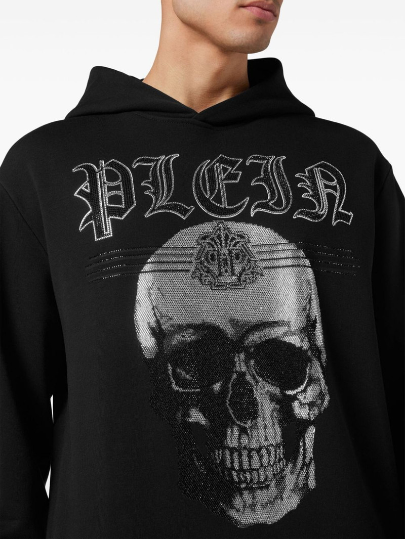 skull-print rhinestone-embellished hoodie 5
