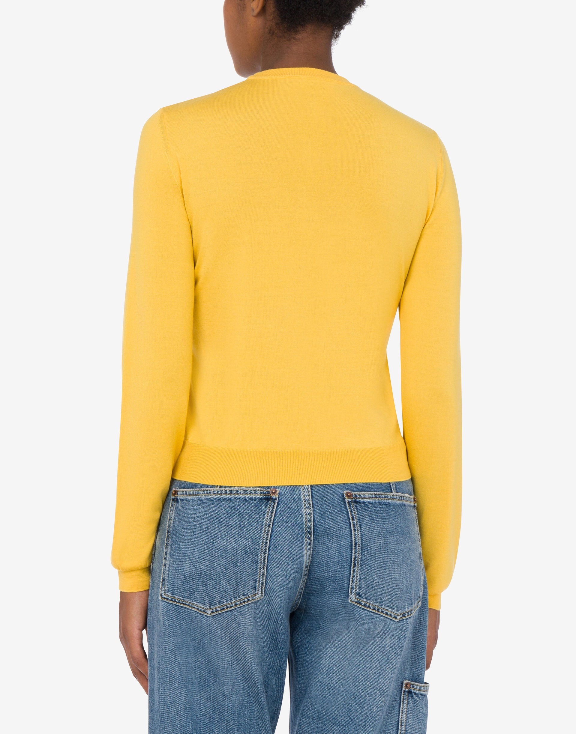 WOOL AND SILK PULLOVER GOLDEN M - 2