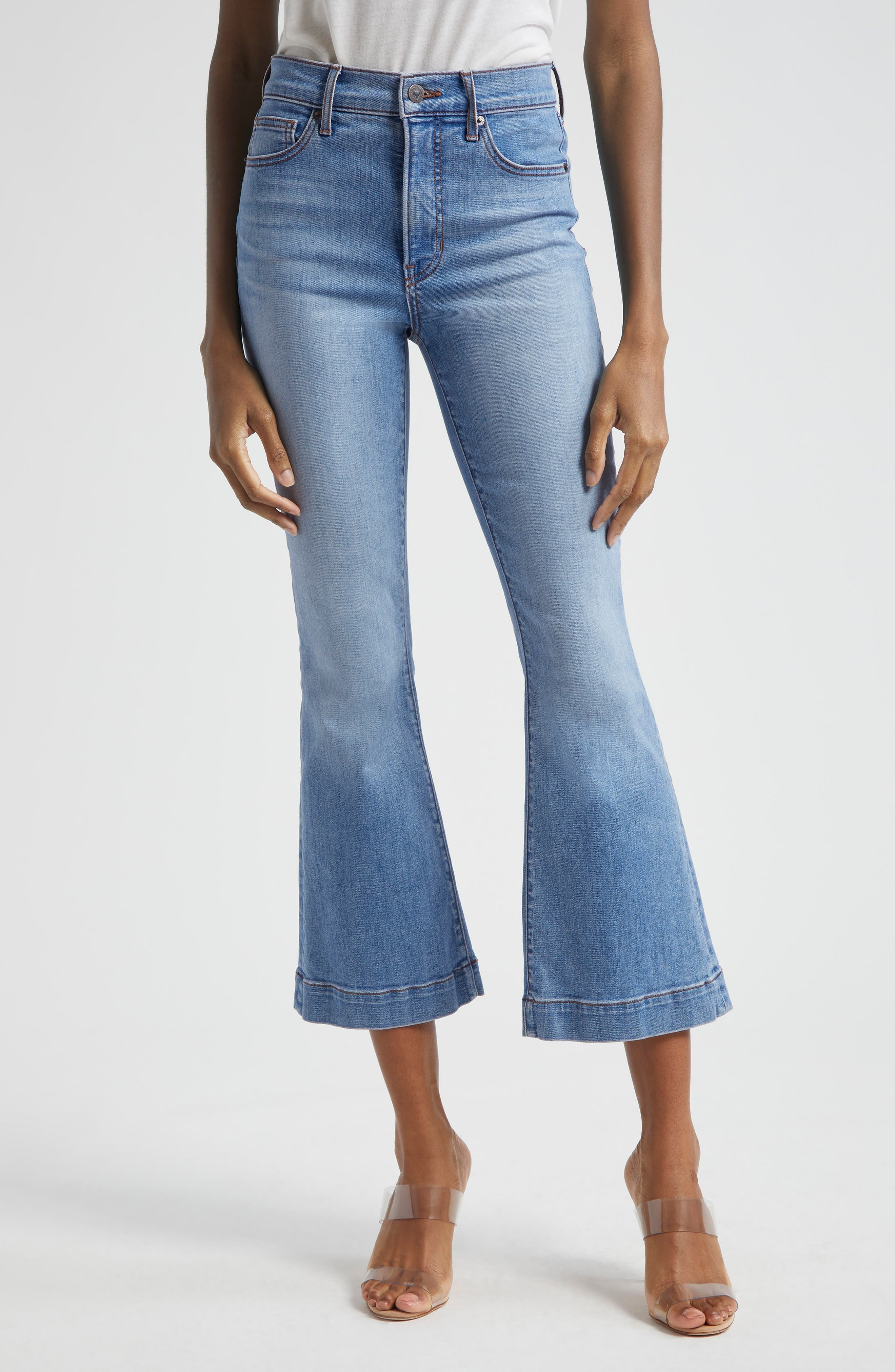 Carson High Waist Ankle Flare Jeans - 1