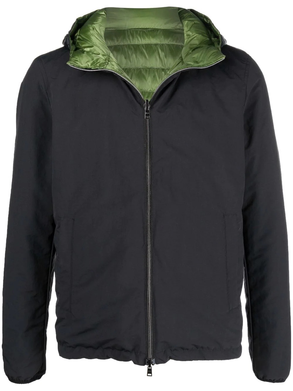 padded hood down jacket - 1