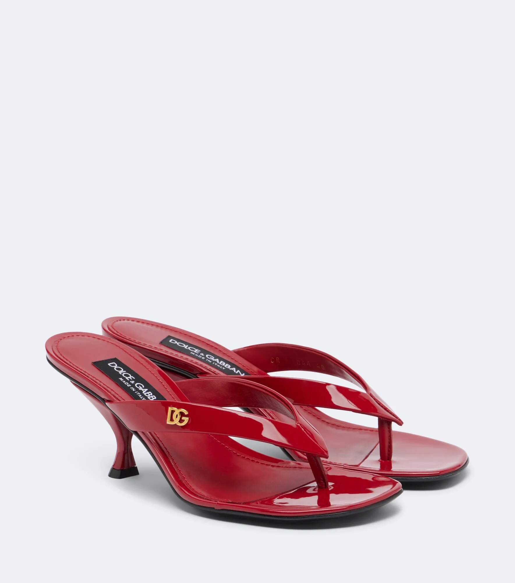 DG patent leather thong sandals - 1