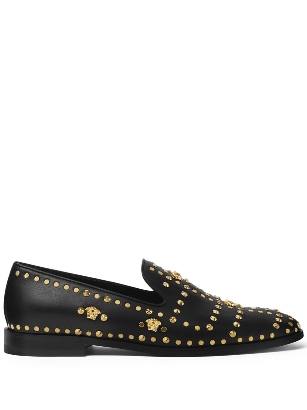 studded leather loafers - 1