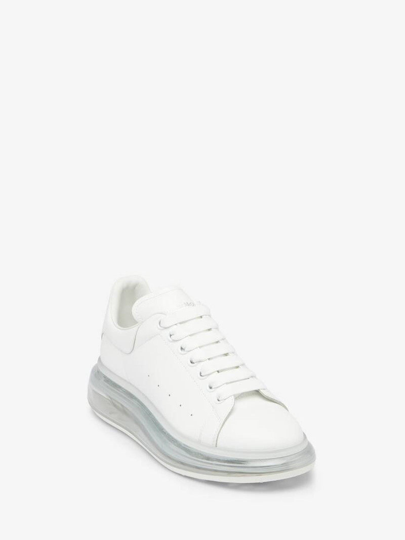 Alexander McQueen Men's Oversized Transparent Sole Sneaker in White outlook