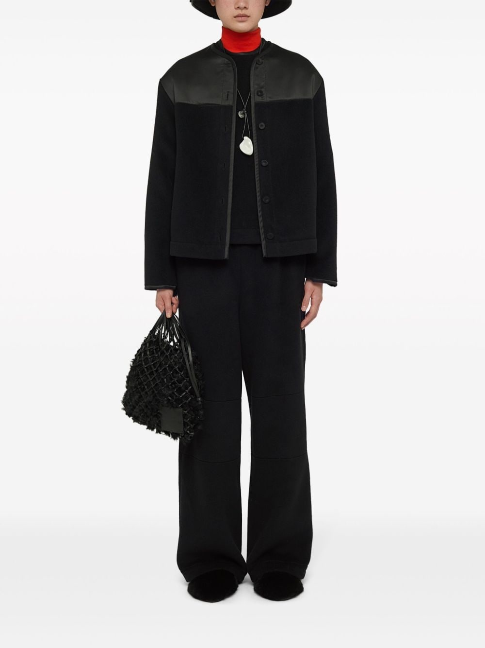 panelled fleece jacket - 2