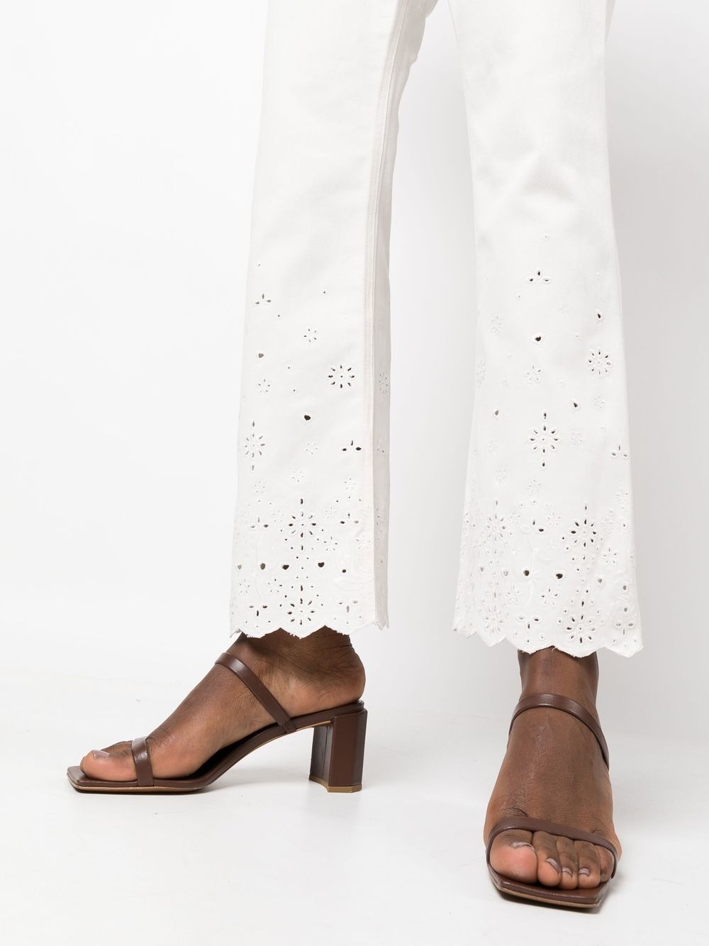 Noemie eyelet-embroidered straight jeans - 5