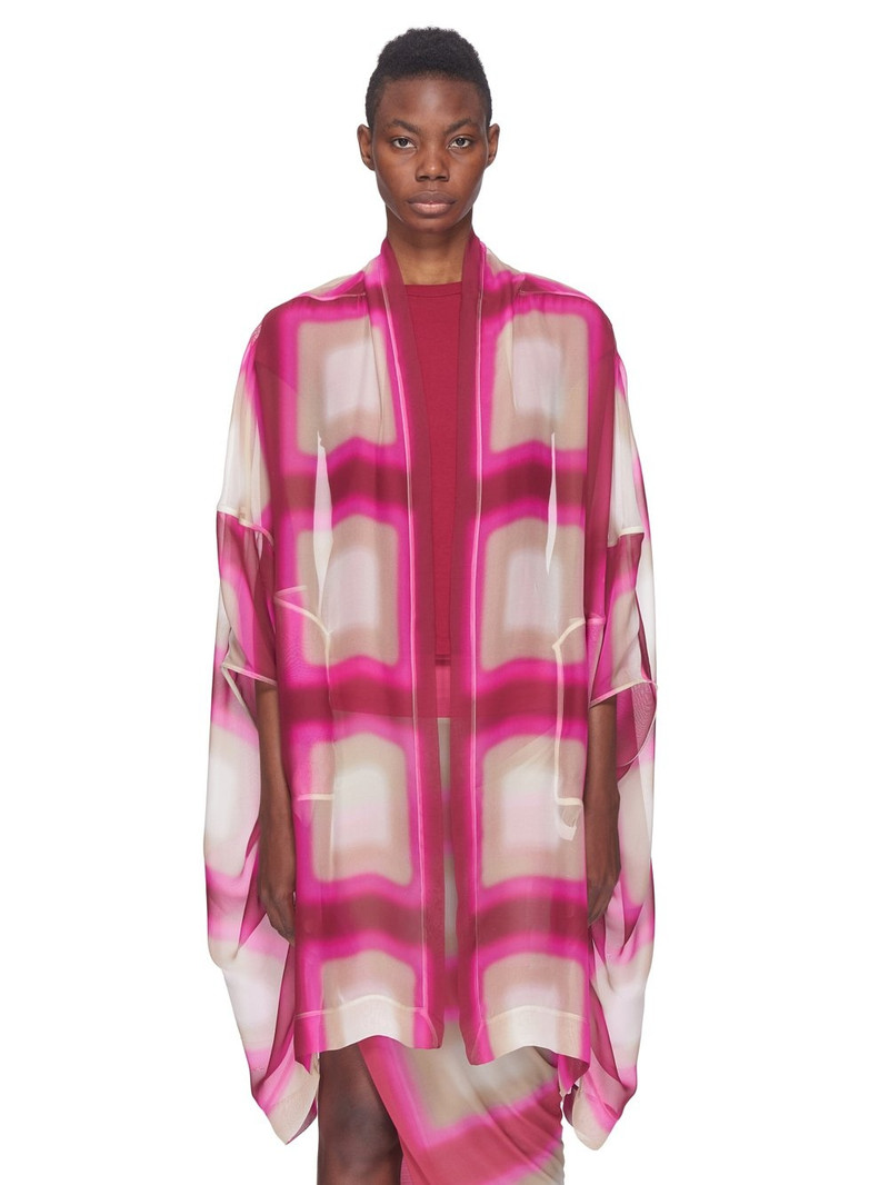 geometric pattern silk cape 1