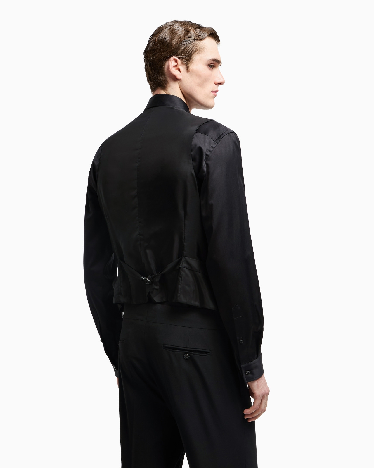SINGLE-BREASTED WAISTCOAT IN A VISCOSE BLEND WITH ALL-OVER RHINESTONES - 3