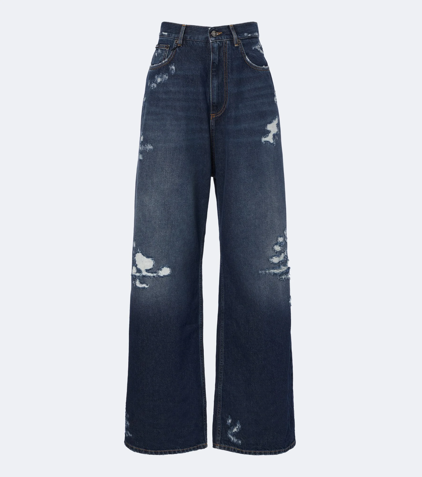Distressed oversized wide-leg jeans - 1