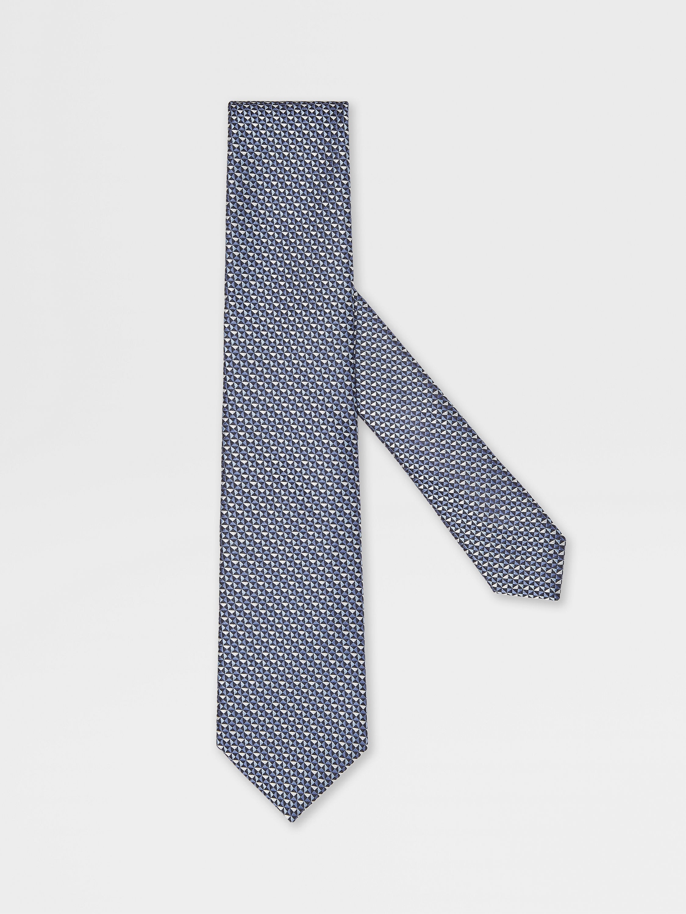LIGHT BLUE SILK MACROARMATURE TIE - 1