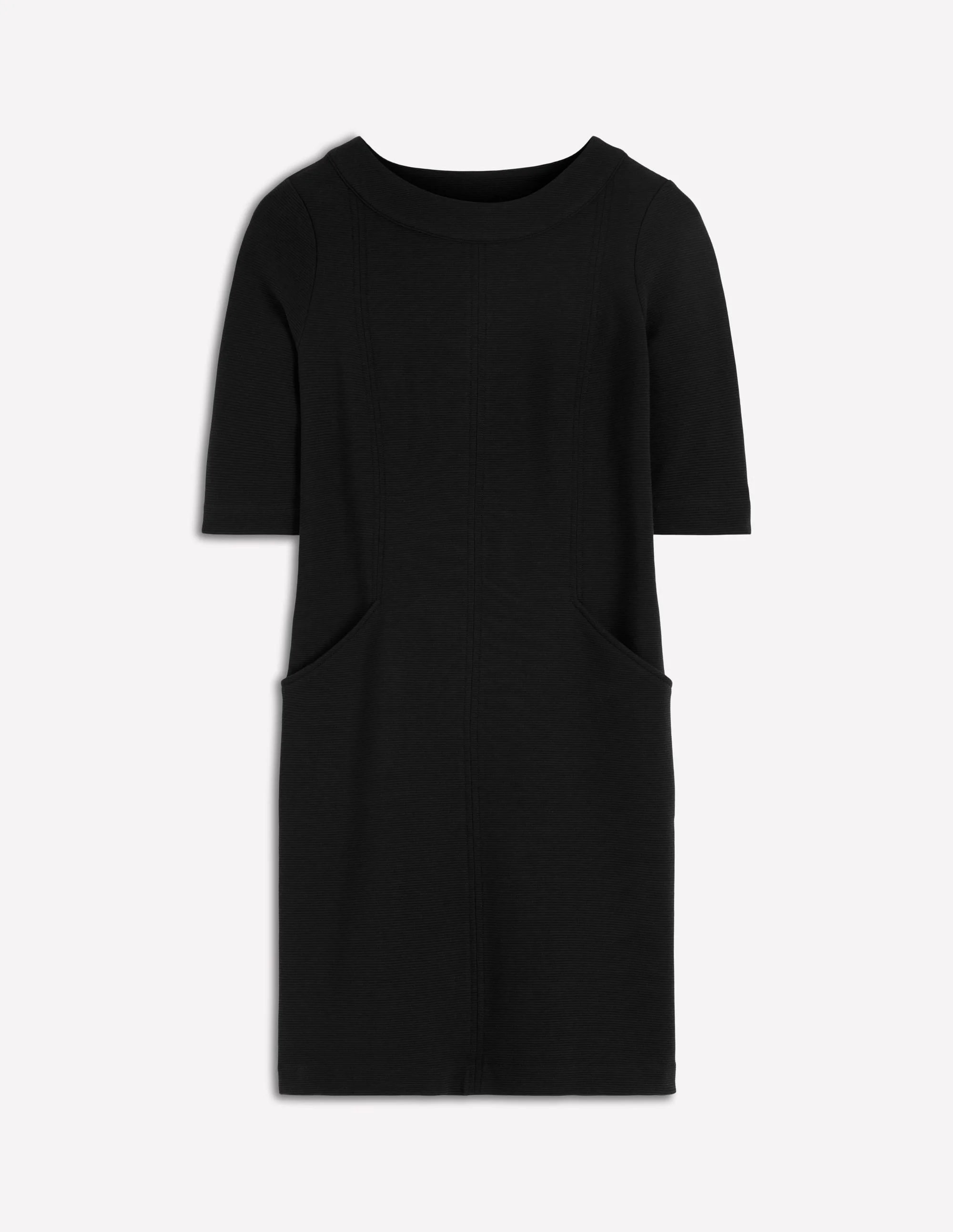 Nessa Ottoman Shift Dress-Black - 1