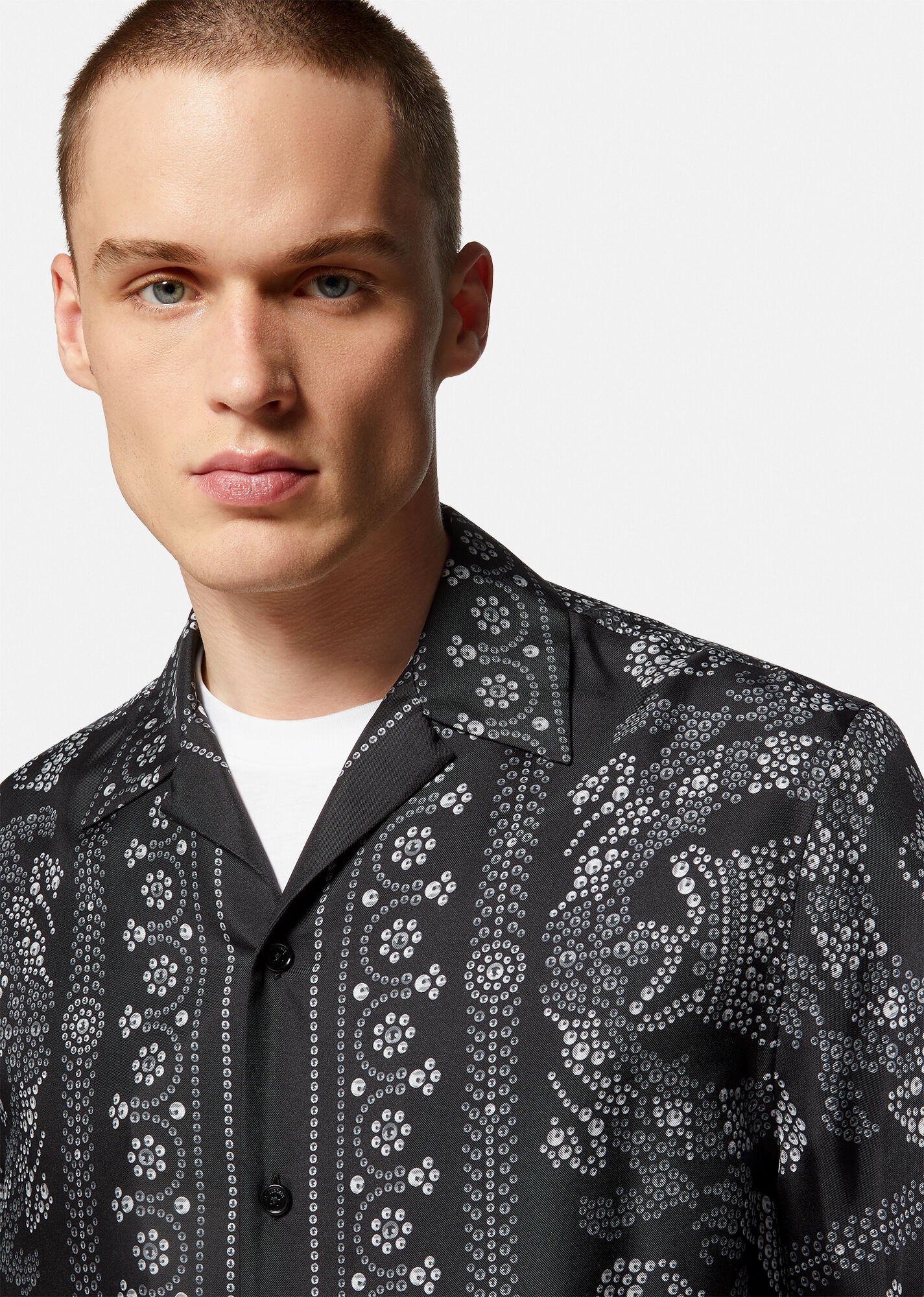 Barocco Silhouette Silk Shirt - 5
