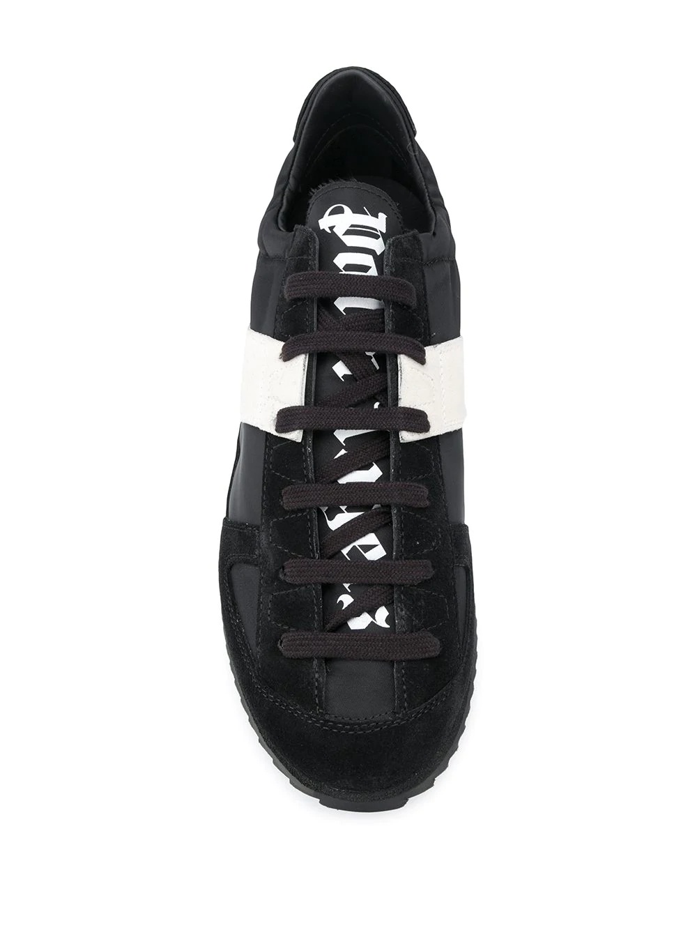 two-tone lace-up trainers - 4