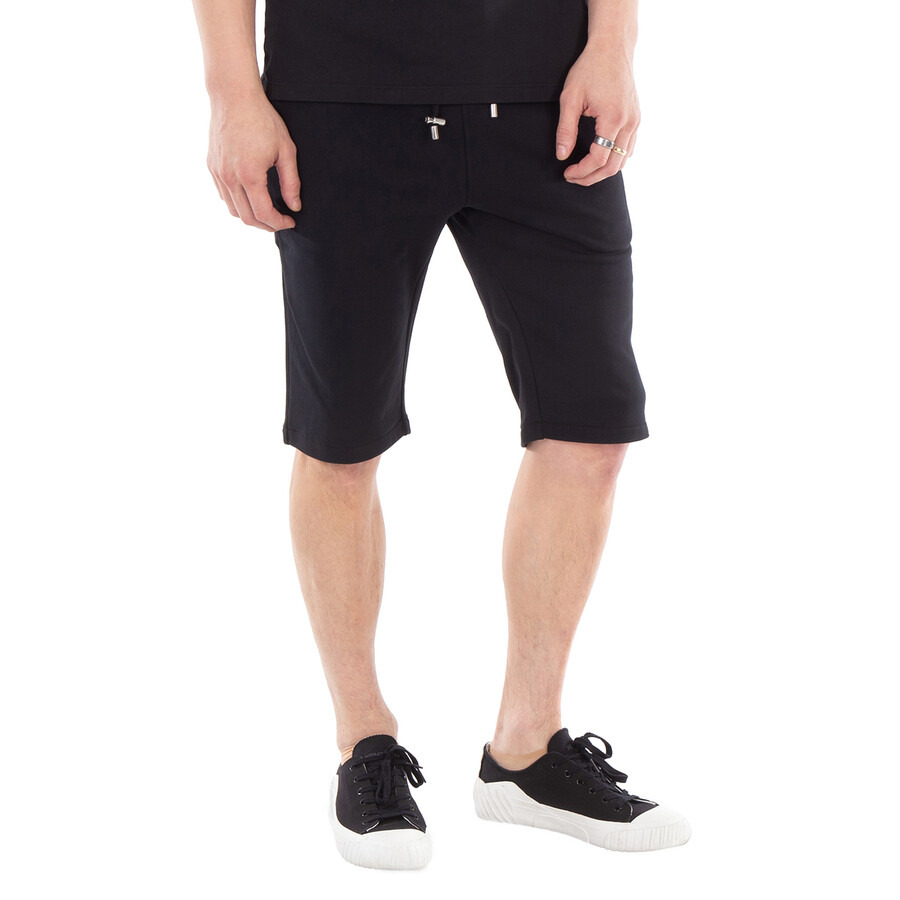 Balmain Cotton Shorts With Flocked Balmain Paris Logo - 4