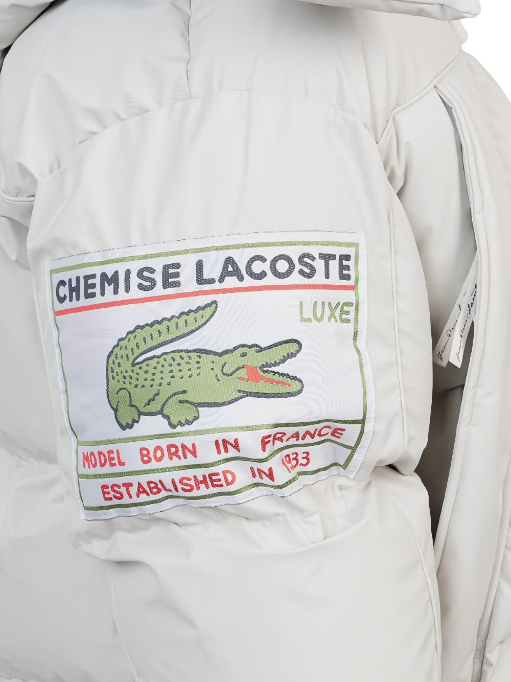 quilted logo-appliqué coat - 5