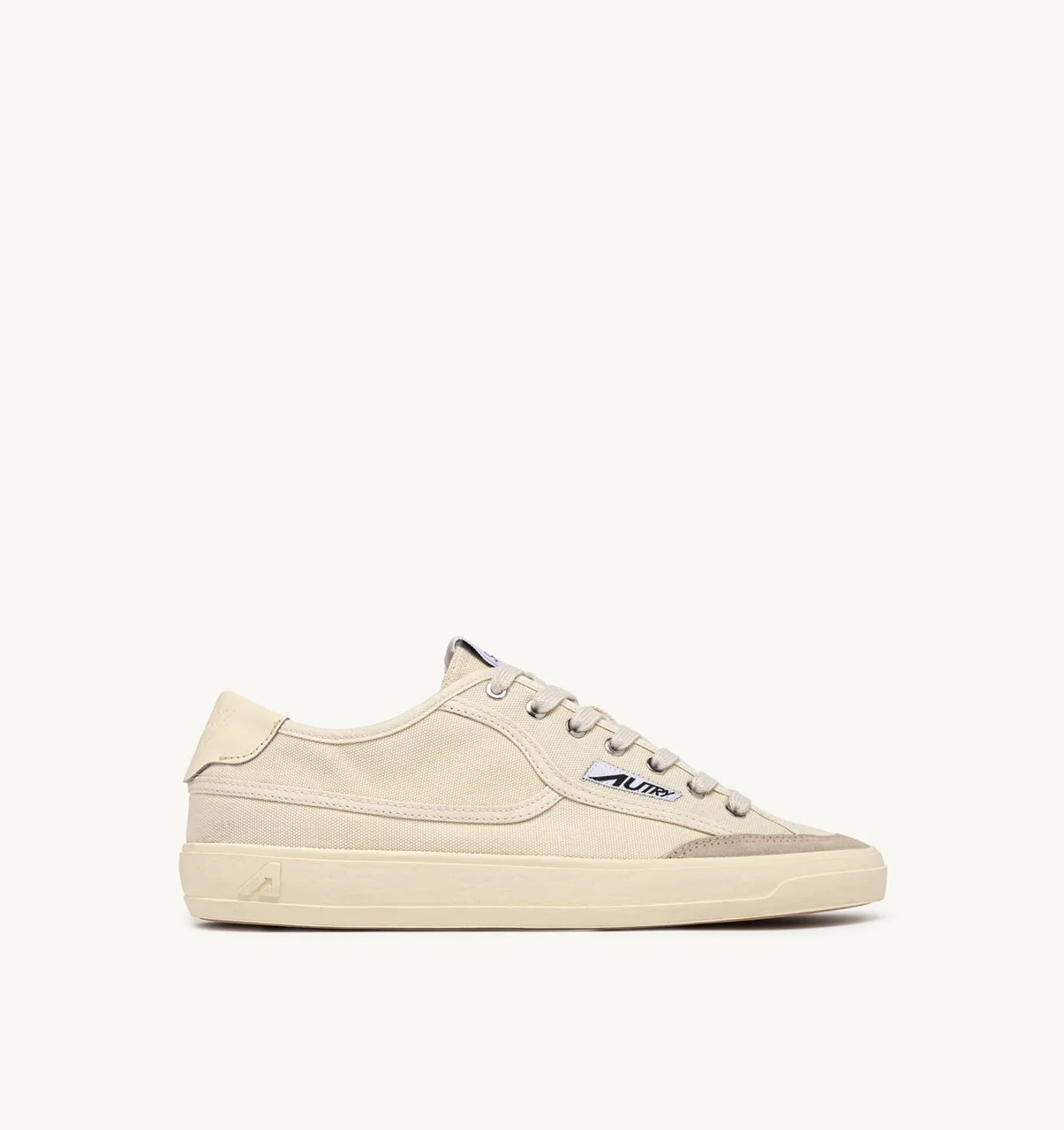 WINDSCAPE LOW SNEAKERS IN CREAM CANVAS - 1