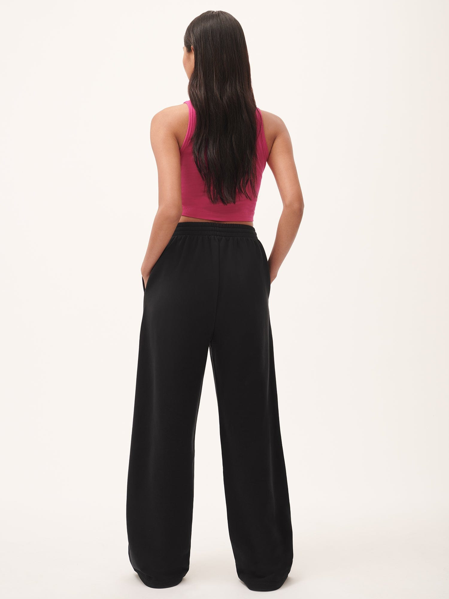 Womens 365 Midweight Straight Leg Track Pants - Black - 3