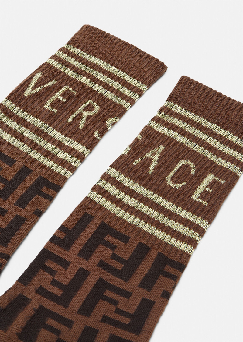 VERSACE Fendace FF 90s Vintage Logo Socks outlook