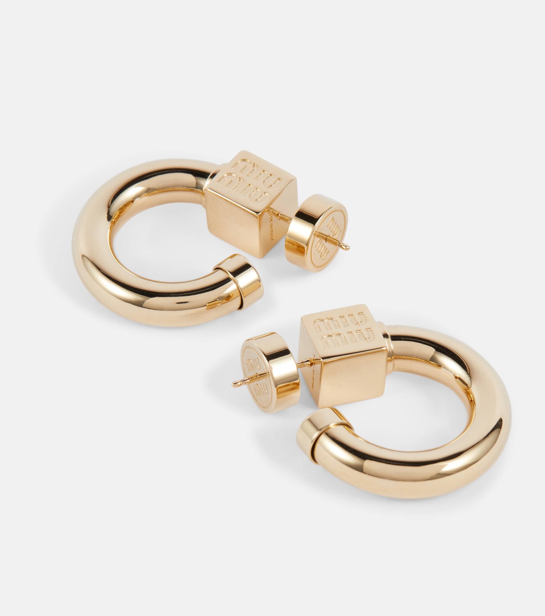 Logo hoop earrings - 4