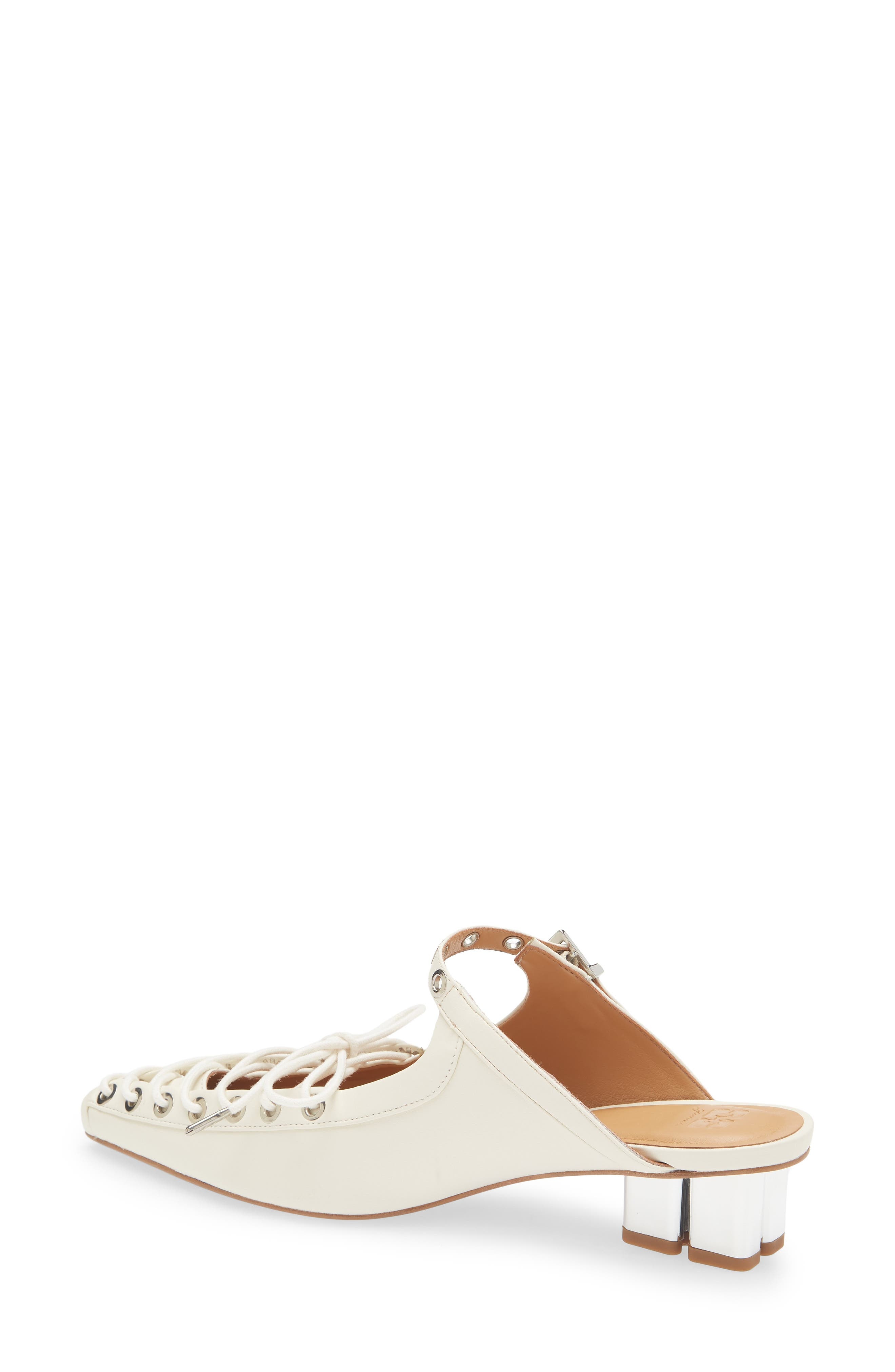 Ganni Eyelets Lace-Up Mule in Egret at Nordstrom - 2