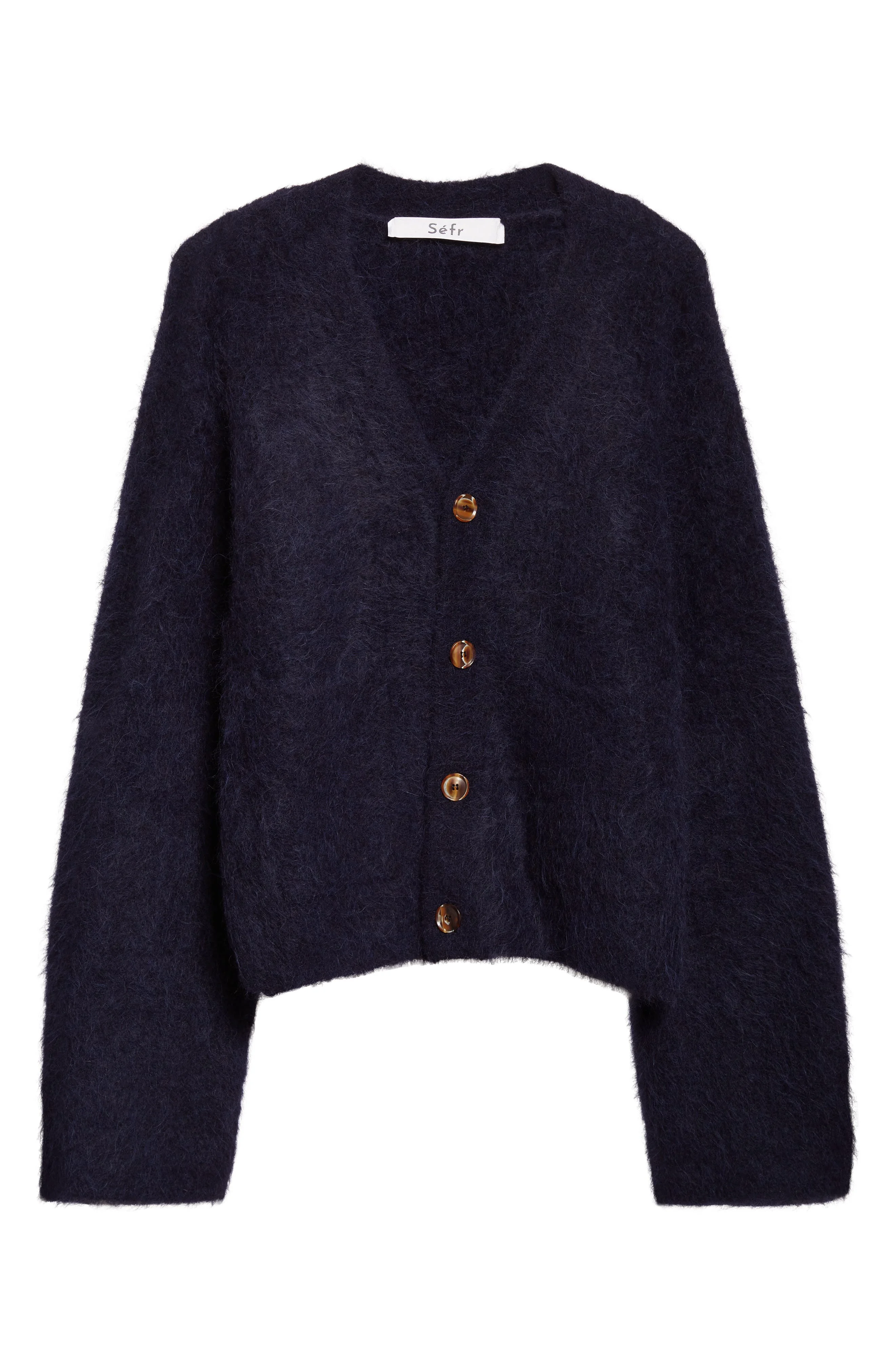 Séfr Lee Alpaca Blend V-Neck Cardigan in Neptune Alpaca at Nordstrom - 1